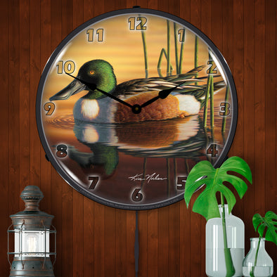 Northern Shoveler Duck Wildlife LED Clock