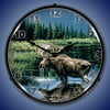 Northern Solitude Moose Wildlife LED Clock