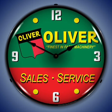 Oliver Tractor Sales & Service LED Clock