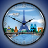 Paris City Skyline LED Clock