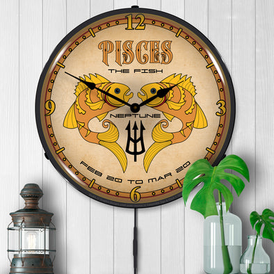 Pisces Zodiac LED Clock