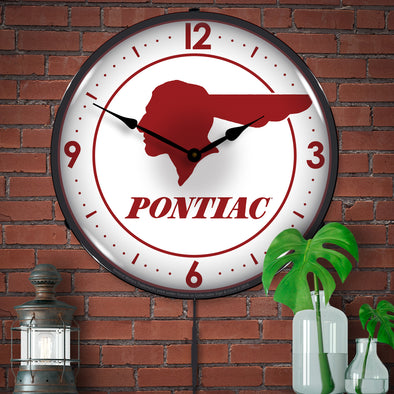 Pontiac Indian LED Clock