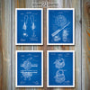 Fishing Set Of 4 Patent Prints Blueprint