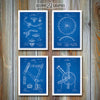 Bicycle Set of 4 Patent Prints Blueprint