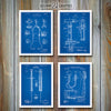 Doctor's Equipment Set of 4 Patent Art Prints Blueprint