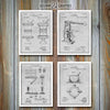 Pharmacist Druggist Set of 4 Patent Prints Gray