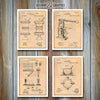 Pharmacist Druggist Set of 4 Patent Prints Antique Paper
