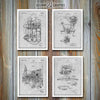 Henry Ford Set of 4 Patent Prints Gray