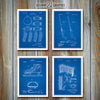 Ice Hockey Set of 4 Patent Prints Blueprint
