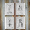 Tesla Set of 4 Patent Prints Gray