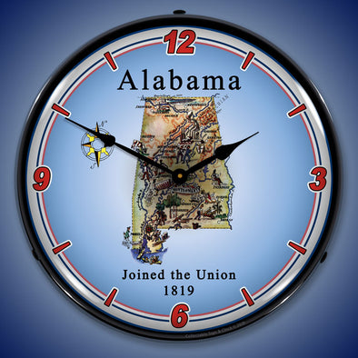 State of Alabama LED Clock