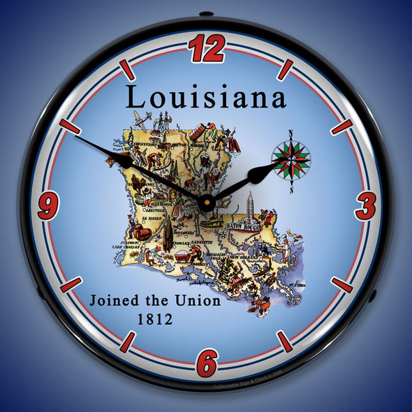 State of Louisiana LED Clock