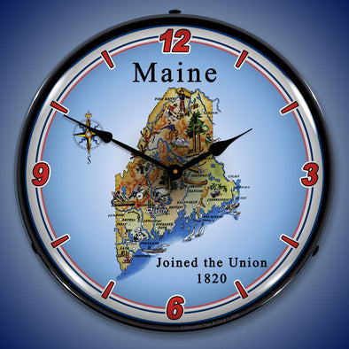 State of Maine LED Clock