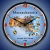 State of Massachusetts LED Clock