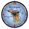 State of Michigan LED Clock