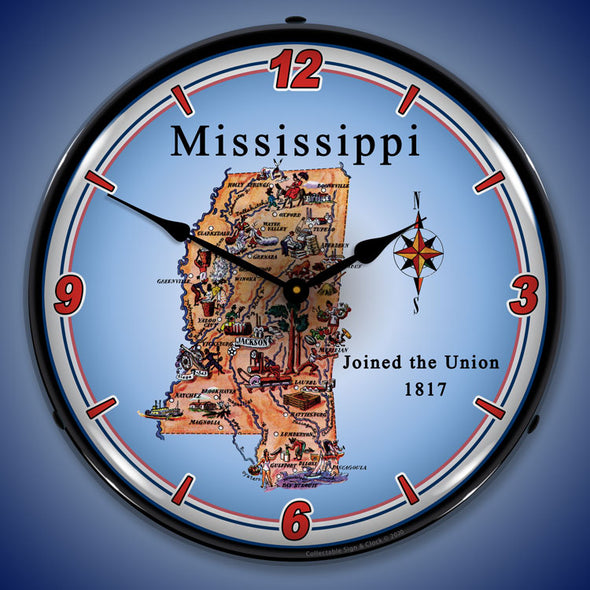 State of Mississippi LED Clock