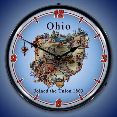 State of Ohio LED Clock