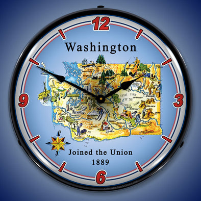 State of Washington LED Clock