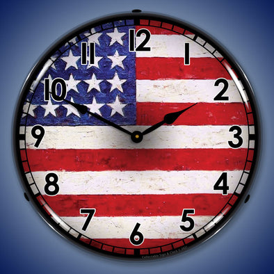 USA Flag LED Clock