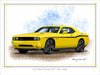 2012 Dodge Challenger SRT Yellow Jacket Art Print