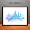 New York City Watercolor Skyline Style 5