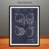 1960 Anatomical Skull Patent Print Blackboard