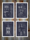 Carrier Air Conditioning Set of 4 Patent Prints Blackboard
