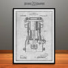1919 Chevrolet Internal Combustion Engine Patent Print Gray