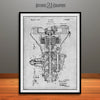 1927 Henry Ford Transmission Patent Print Gray