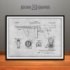 1922 Thompson Submachine Gun Patent Print Gray