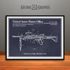 1992 Israeli Dual Feed Light Machine Gun Patent Print Blackboard
