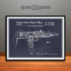 1982 Uzi Submachine Gun Patent Print Blackboard