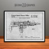 1982 Uzi Submachine Gun Patent Print Gray