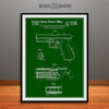 1985 Glock Automatic Pistol Patent Print Green