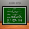 1917 Browning Automatic Rifle Patent Print Green