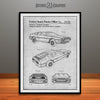 1981 DeLorean Automobile Patent Print Gray
