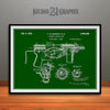 1944 M3 Submachine Gun Patent Print Green