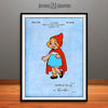 1934 Walt Disney Little Red Riding Hood Colorized Patent Print Light Blue