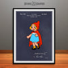 1934 Walt Disney Little Red Riding Hood Colorized Patent Print Blackboard