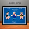Walt Disney Three Little Pigs Colorized Patent Print Blueprint