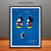 1930 Walt Disney Mickey Mouse Colorized Patent Print Blueprint