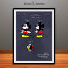 1930 Walt Disney Mickey Mouse Colorized Patent Print Blackboard