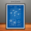 1954 Scrabble Game Patent Print Blueprint