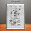 1954 Scrabble Game Patent Print Gray