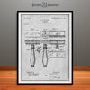 1901 Gillette Safety Razor Patent Print Gray