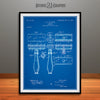 1901 Gillette Safety Razor Patent Print Blueprint