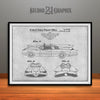 1966 George Barris Batmobile Patent Print Gray