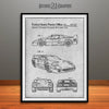 1990 F40 Ferrari Patent Print Gray