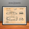 1949 Tucker Automobile Patent Print Antique Paper