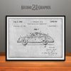 1962 Porsche 356 Patent Print Gray